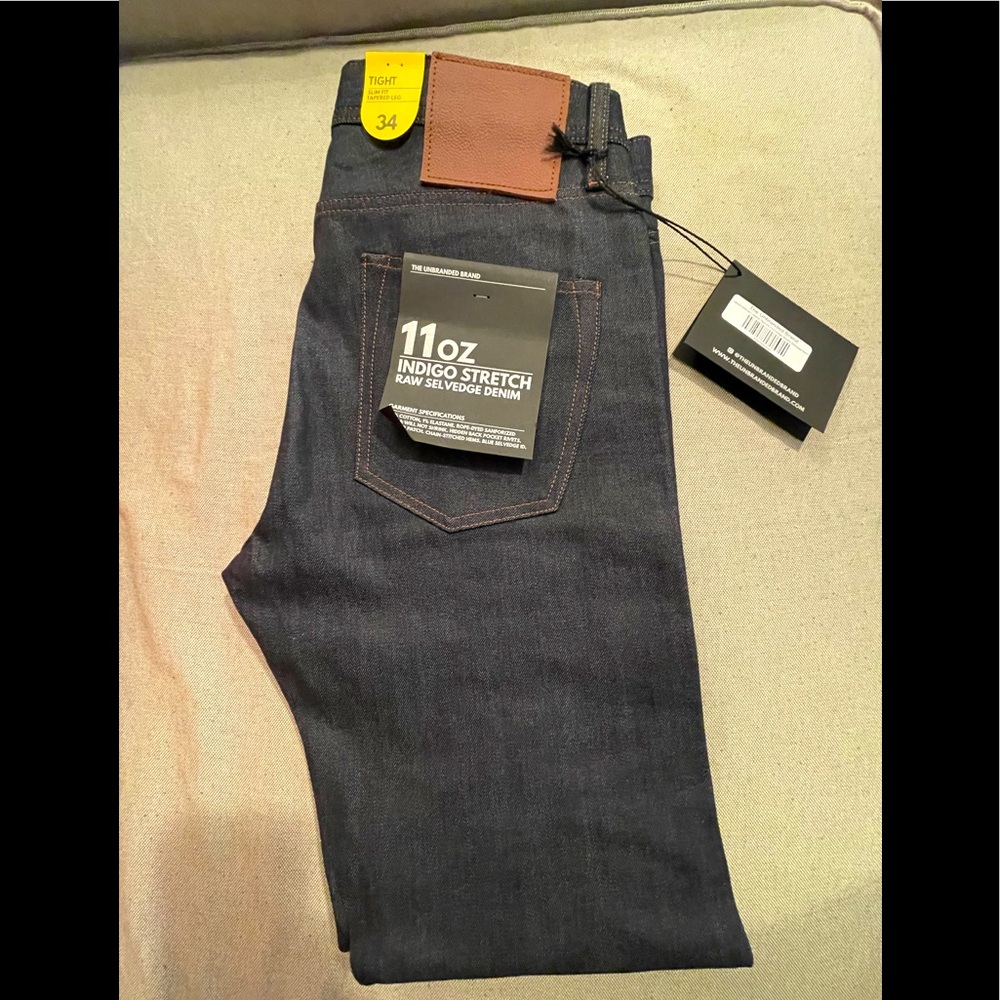 Unbranded Brand UB422 34 slim tapered denim